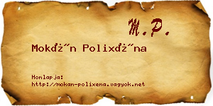 Mokán Polixéna névjegykártya